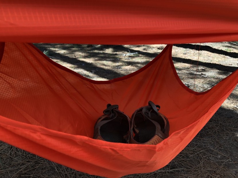 rei co-op flash air - feeling fancy with this shoe caddy/stuff holder underneath the rei...