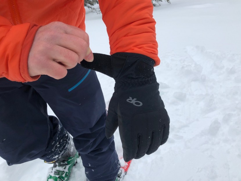 outdoor research riot - the velcro flap is low-profile and performs well, sealing out the...