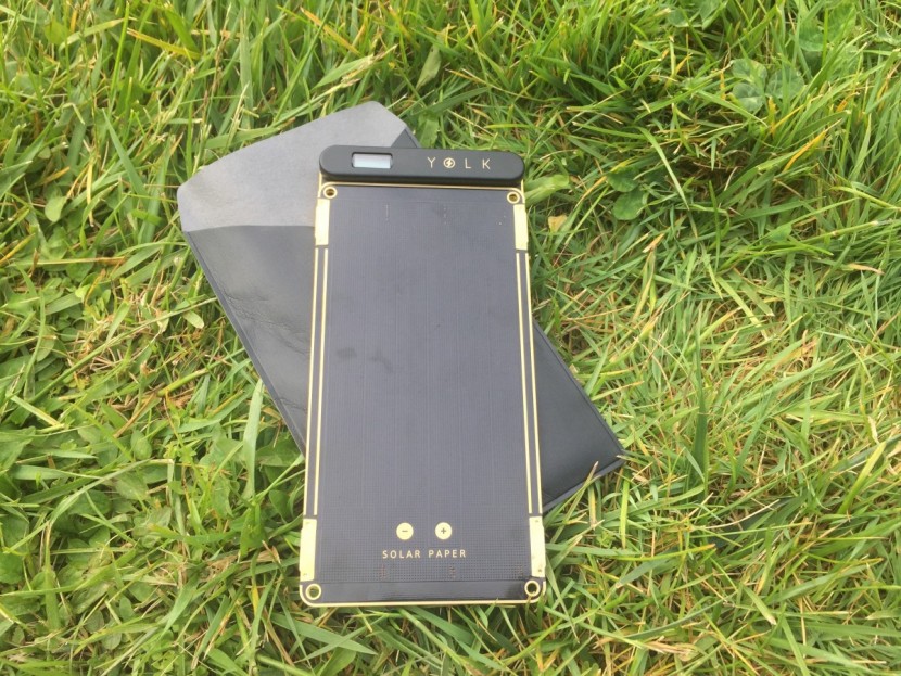 yolk solar paper + pouch - the yolk solar paper comes with a sleek leather pouch for storage.