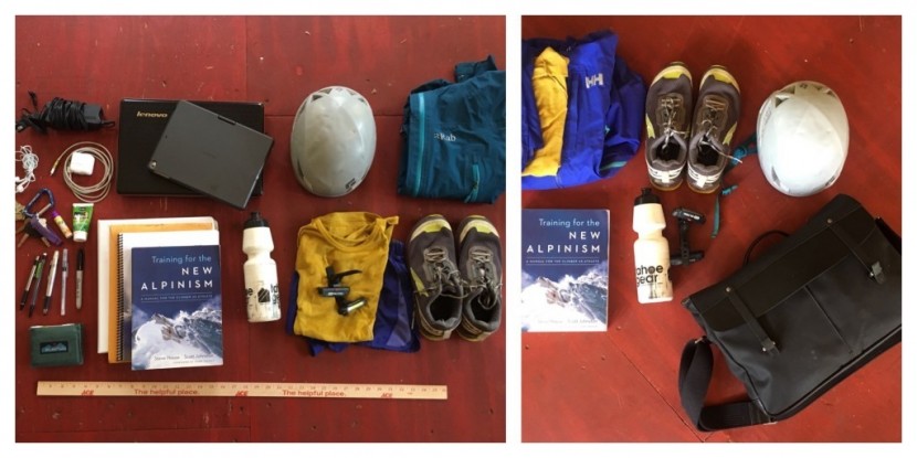 messenger bag - we created a standard kit of everyday items to test each bag's...