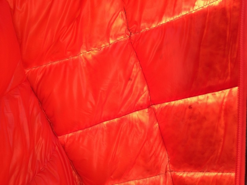 mountain hardwear ghost whisperer 20 - shown here is the sunlight shining through the underside of the...