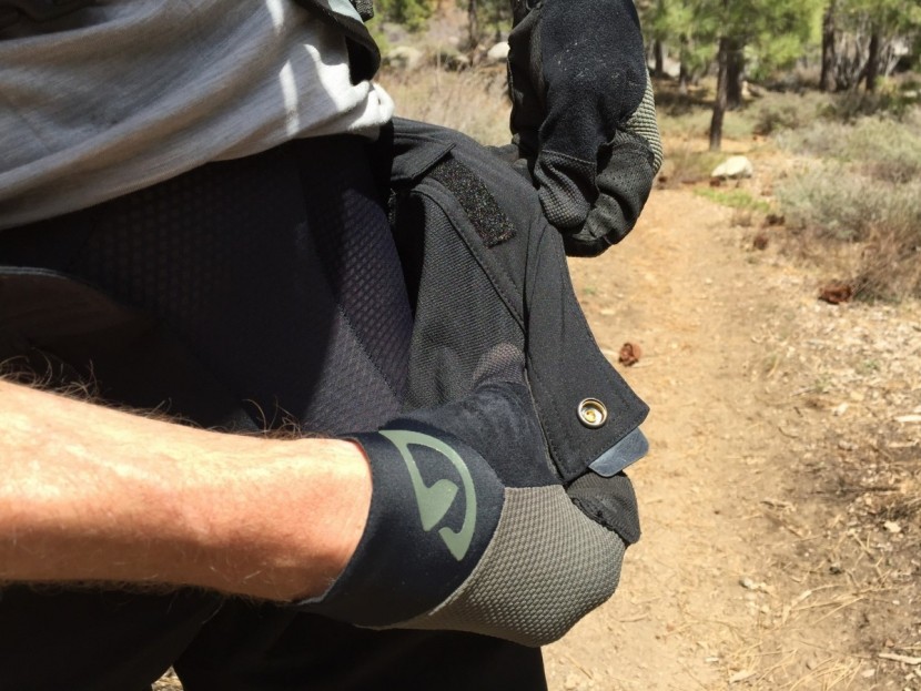 club ride crush - the internal waist adjustment and snap closure on the crush.