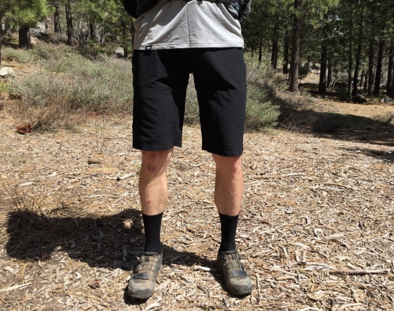 club ride crush - simple black shorts. the crush have a slim fit and shorter inseam.