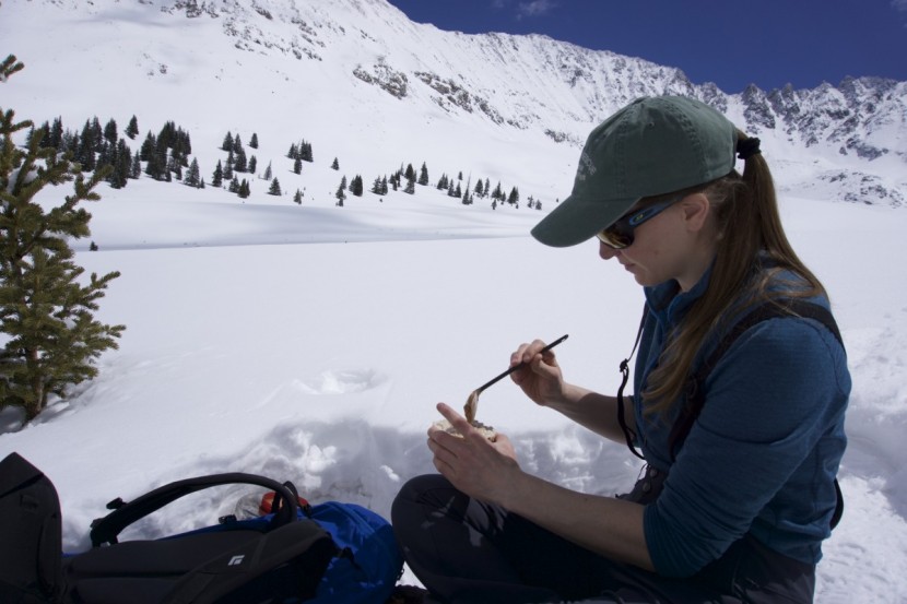 sea to summit alphalight spork - long - the gritty texture causes food to cling a little tighter, but a...