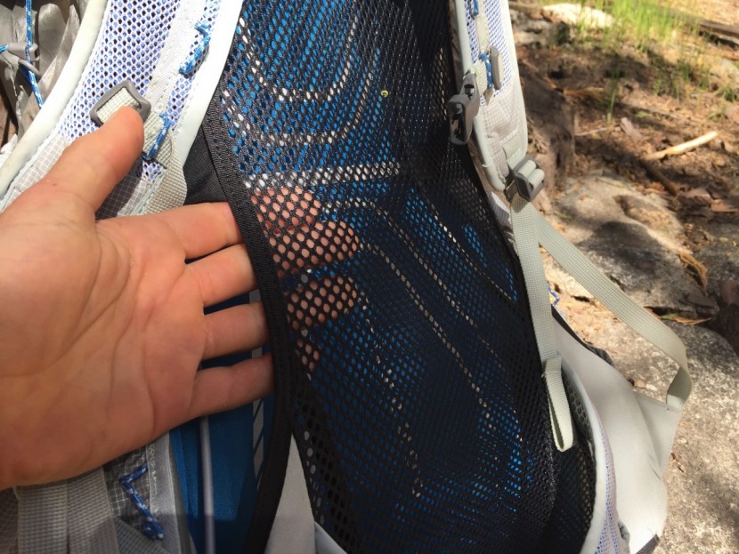 osprey levity 45 - the mesh back panel on the levity is what makes this pack a stand...