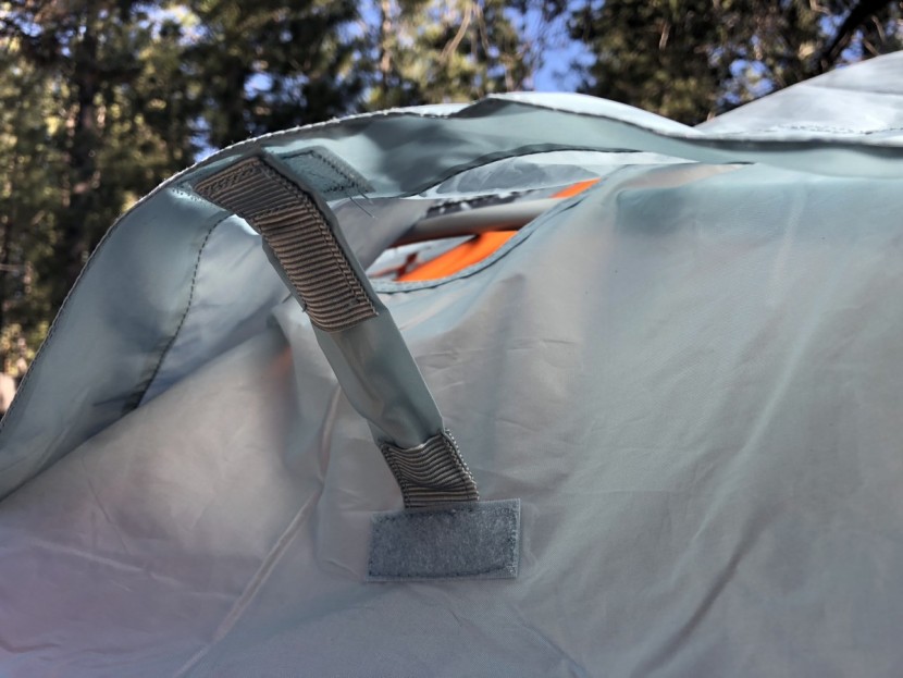 marmot limestone 6 - ceiling vents in the rain fly are easily pulled out and velcroed to...