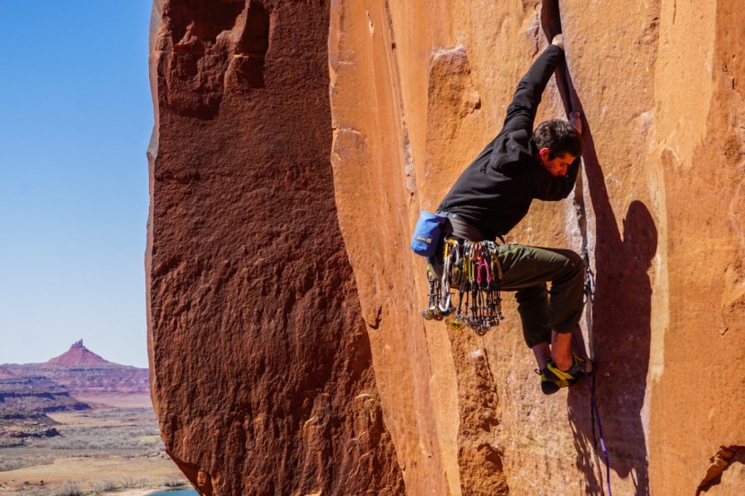 patagonia r1 techface hoody - this fleece is very durable and one of our favorite jackets to climb...