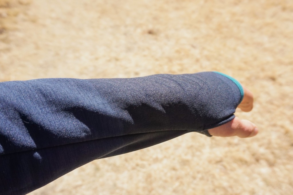 rei co-op hyperaxis hoody - not a whole lotta weather resistance here.