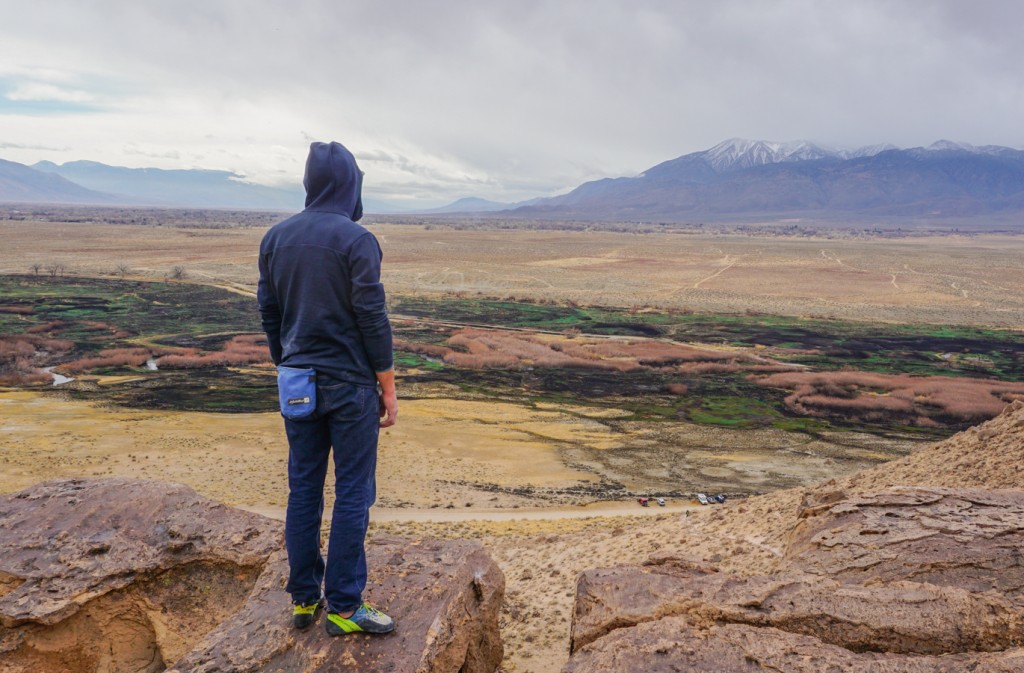 rei co-op hyperaxis hoody - this fleece kept our tester warm on a chilly day bouldering in the...