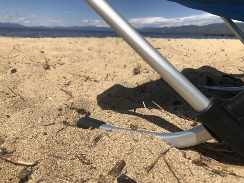 helinox beach chair - durable poles and strong joints keep you lounging in comfort.