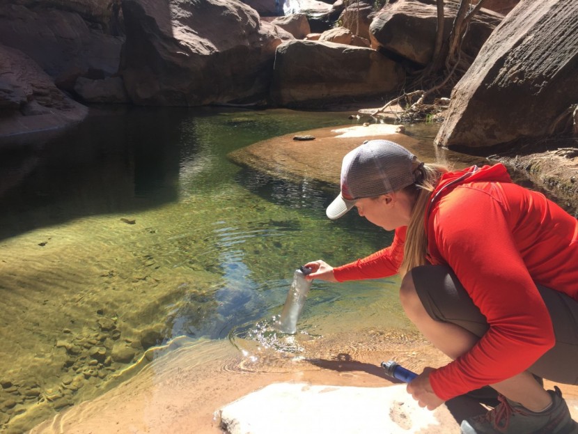 lifestraw flex - the lifestraw flex's bottle is 20oz capacity, so not great to treat...