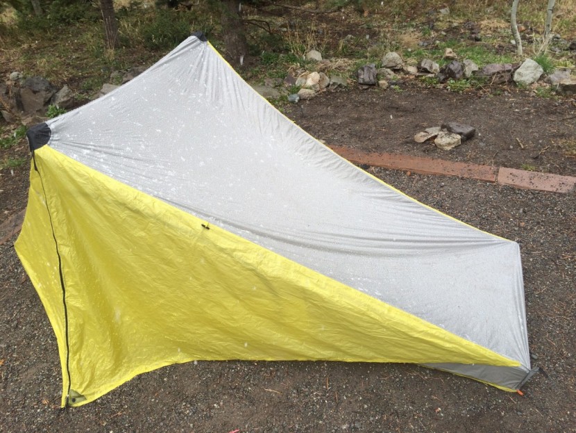 sea to summit specialist duo - this tent was setup taut before the rain and snow began, and...