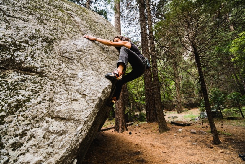 la sportiva solution for women - toeing in with the solution. the downturn shape helps your foot grab...
