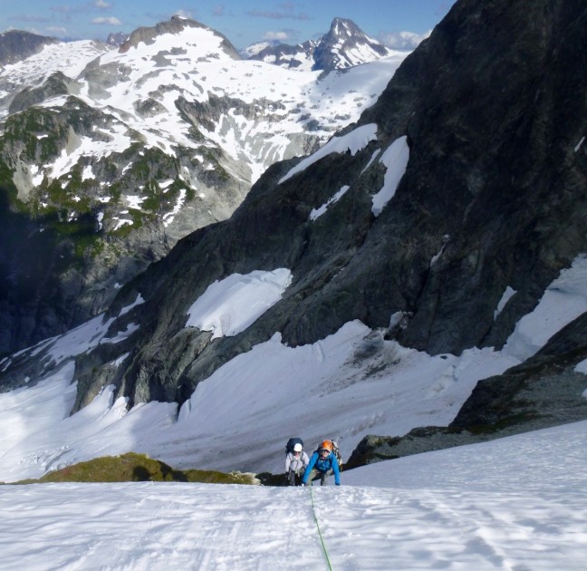 camp corsa nanotech - here david and dan whitmore use a corsa nanotech to ascend steep...