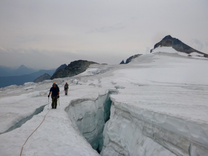 ice axe - self-arresting is important not only if you or a person on your rope...