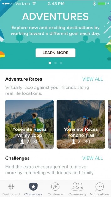 the fitbit flex 2 smartphone app includes challenges to encourage...