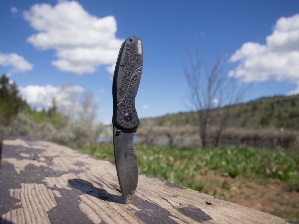 kershaw blur glassbreaker - the texture on the blur's handle shows readily here. for an all...