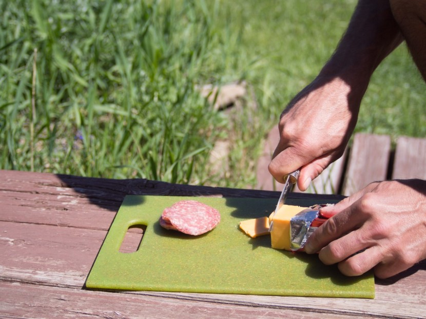 opinel no. 8 - for a picnic, the opinel is just right. the thin blade slices...