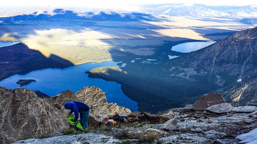 msr trail mini duo - a mid-route bivouac high on wyoming's mount moran. in this context...