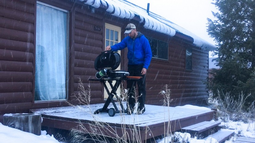 coleman roadtrip lxe - even in cold and dreary weather, the coleman puts out enough heat to...