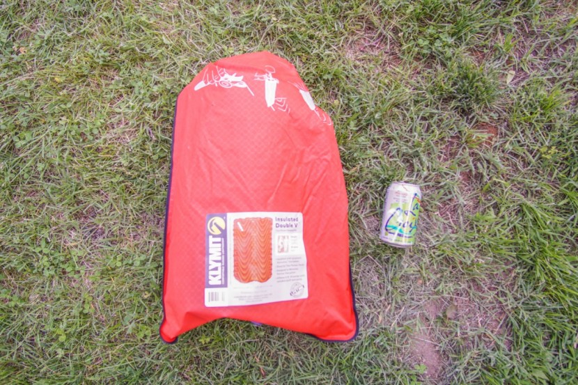 klymit insulated double v - the generously sized stuff sack makes for easy packing, but with a...