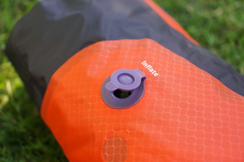 klymit insulated double v - this mat has a one-way valve for inflation and another for quick...