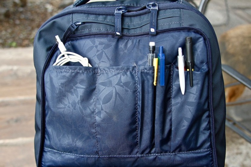 the icon has a variety of different pockets for superior organization.