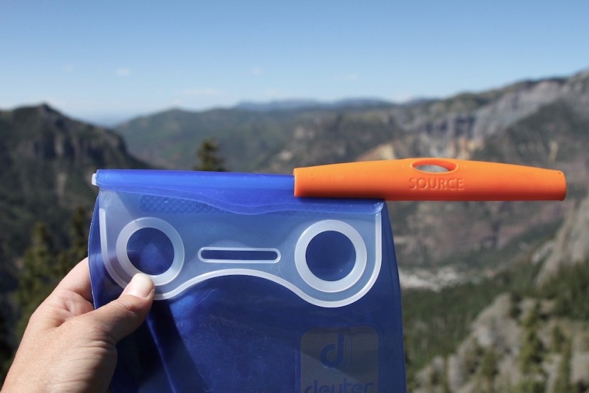 hydration bladder - a look at a classic flip-top closure used in the deuter streamer...