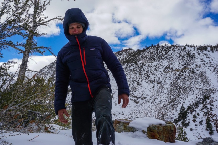 patagonia hyper puff hoody - this coat gets super warm very fast if you're doing anything...