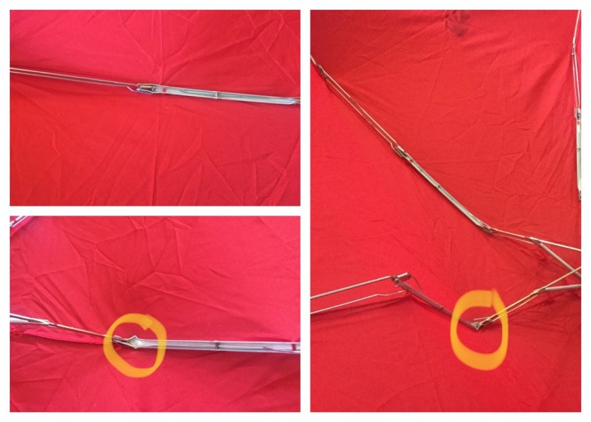 eagle creek rain away travel - the first point of failure in our wind test.