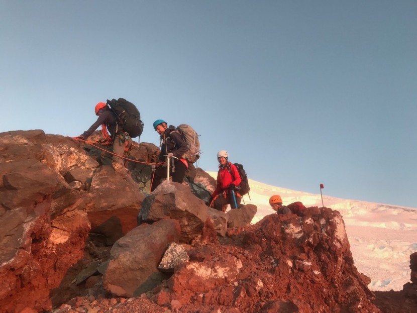 late season climbs on the disappointment cleaver on mount rainier...