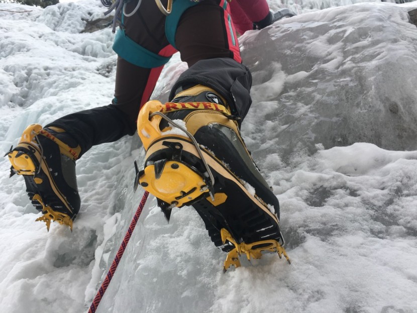 mountaineering boot womens - ice climbing in the spantiks is pretty enjoyable.