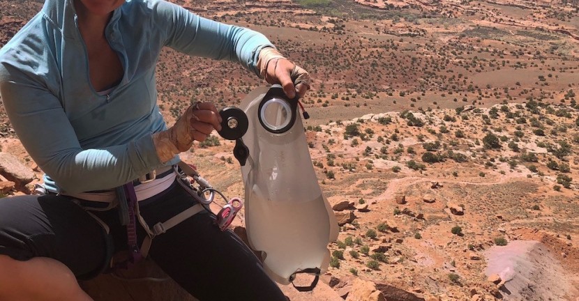 msr dromlite bags - here we see the nalgene-sized opening with the top to the left. you...