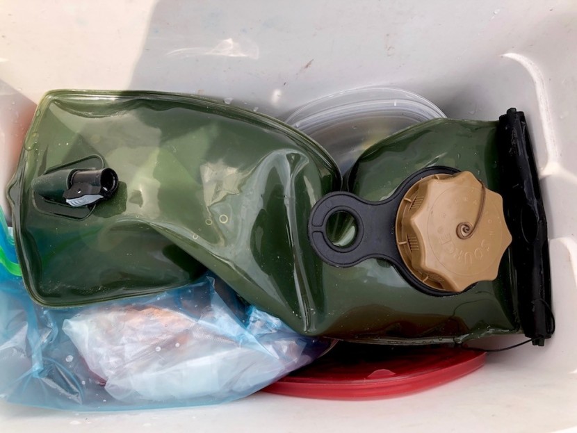hydration bladder - the durable outer material of the source tactical bladder makes this...