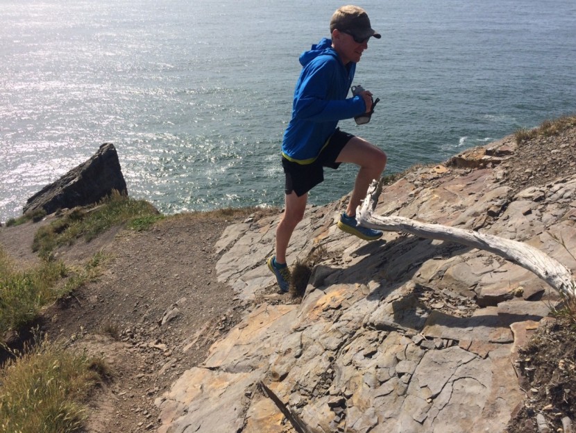 wind breaker jacket - trail running on the coast, we were happy to have a stretchy...