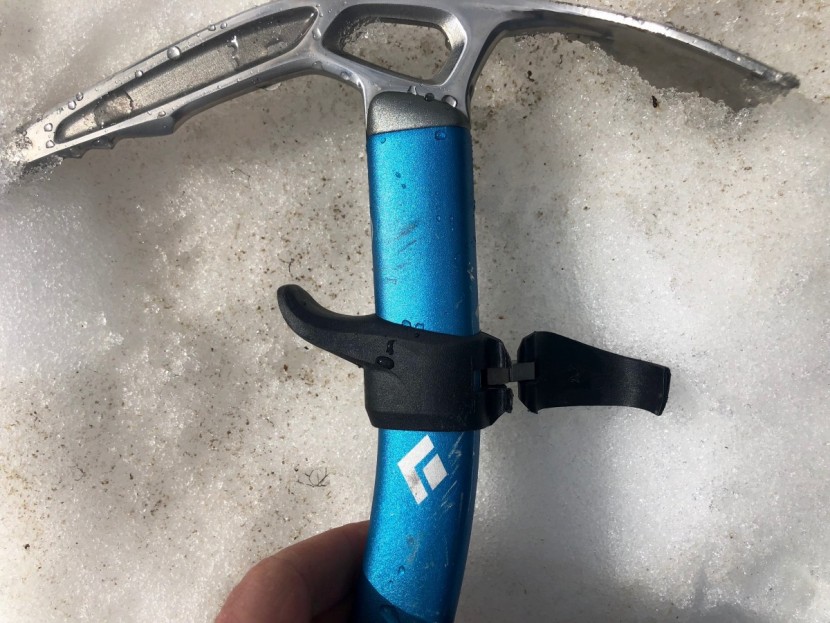 black diamond swift - the flicklock style pommel can be set at any spot along the shaft...