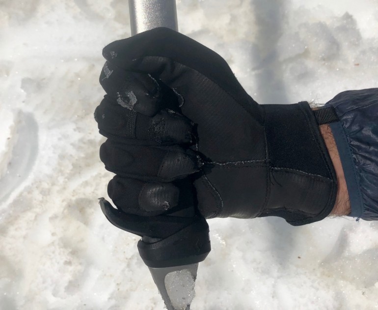 black diamond venom - the pommel in position to provide support for the user's hand while...