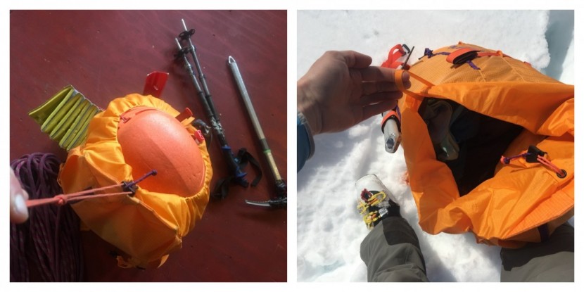 patagonia ascensionist 40 - easy to close, easy to open. just pull the cam locking drawstring to...