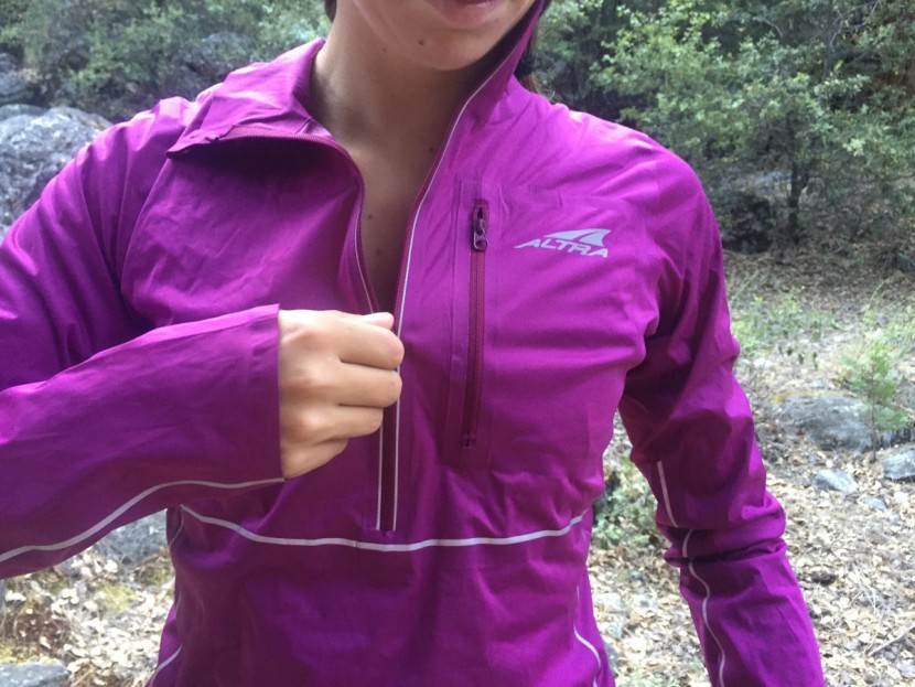 altra performance half-zip for women - zipping up the performance pullover, one of two jackets in this...