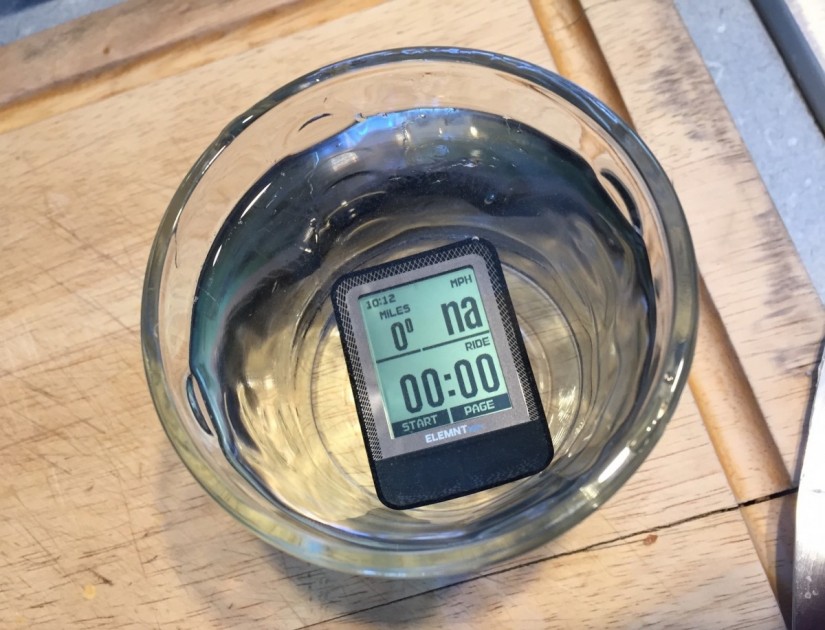 wahoo elemnt mini - safe to say the elemnt mini is quite water resistant...