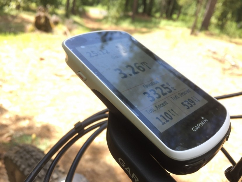 garmin edge 1030 - the large touchscreen, as well as the power button, start/stop, and...
