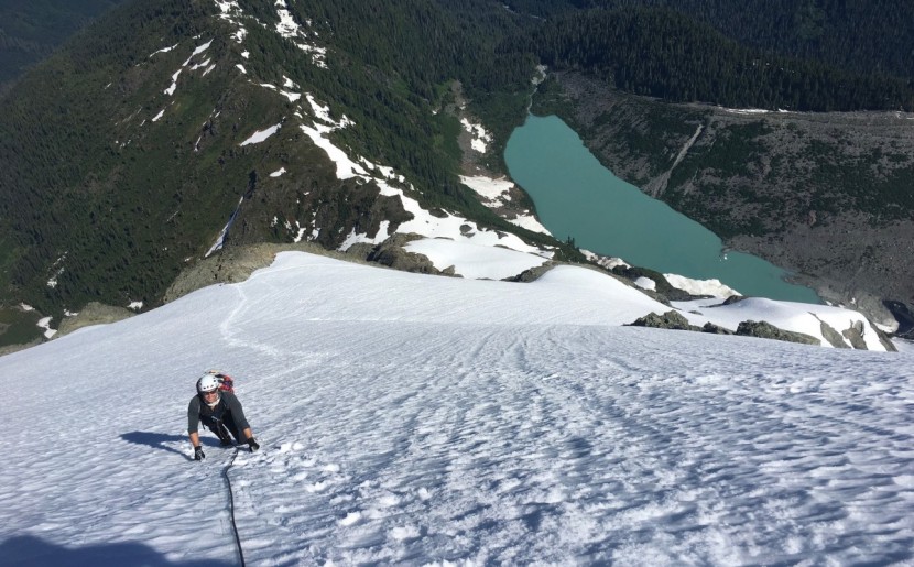 ice axe - the petzl sum'tec was one of our favorite models for steeper snow...