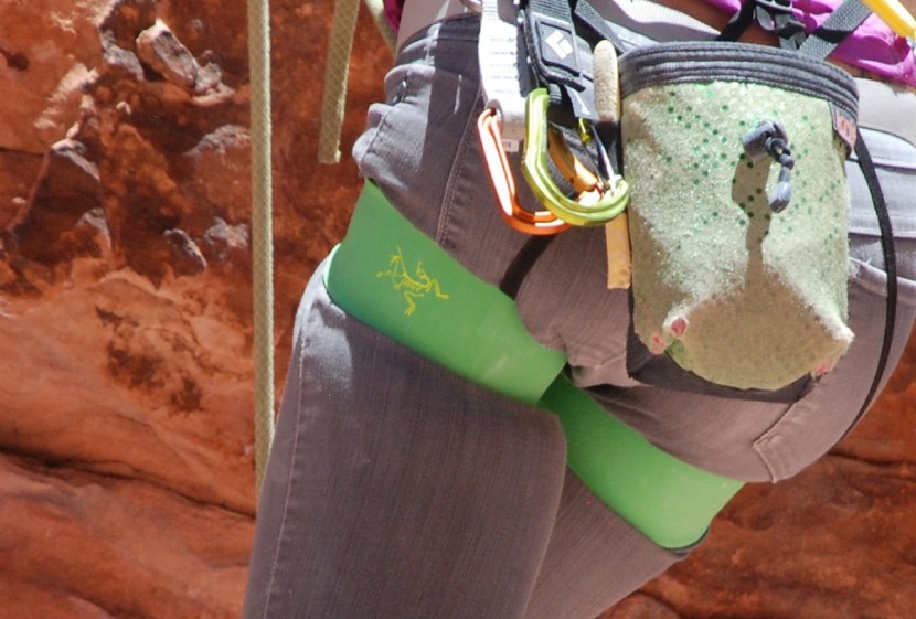 arc'teryx fl-355 for women - because this harness is so thin, the leg loops tended to dig into us...