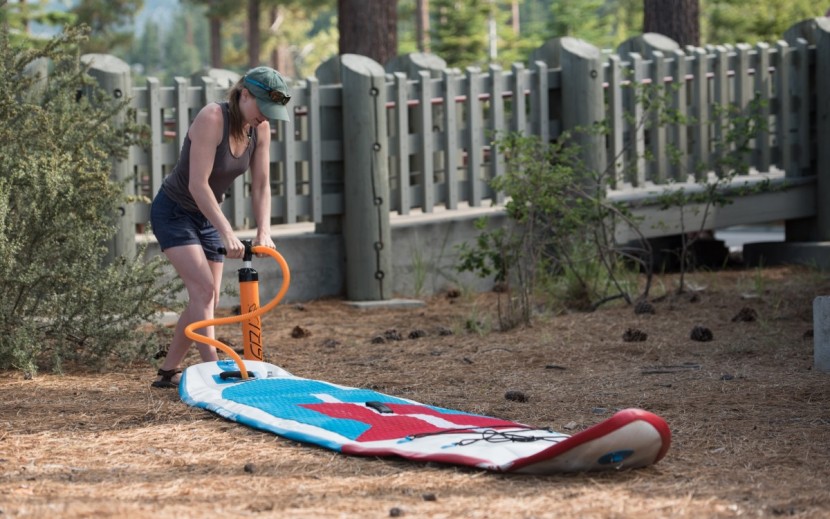 bic sport 11 wing air evo - the board's lower volume made for faster than average inflation times.