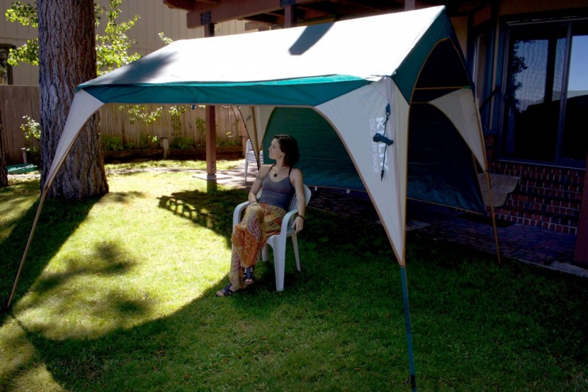 kelty discovery shade shelter - on a calm summer day, our testers could opt out on using the guy...