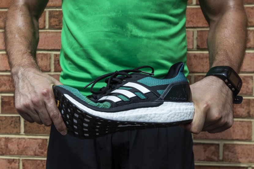 adidas supernova - the supernova has a solid upper, but its thin stretchweb midsole...