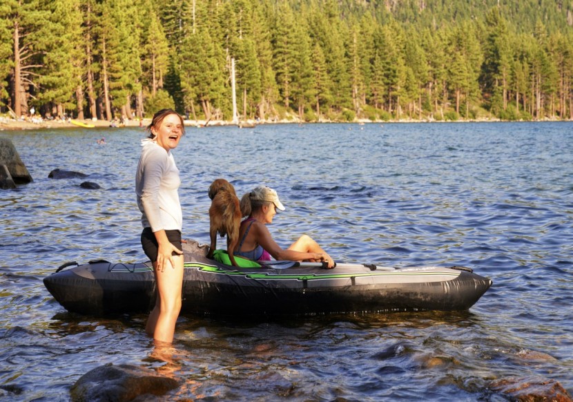 sevylor quikpak k5 - the sevylor had no problems going over rocks or being a platform for...