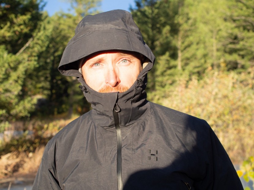 haglofs torsang parka - the hood protects well enough, but we've become spoiled by larger...