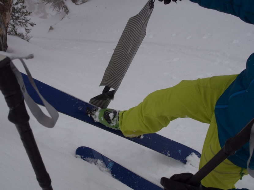 black diamond ultralite mix sts - lightweight gear is less durable gear. here, complete ski tear of...