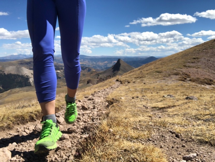 feetures elite max cushion quarter - running trails leading up to uncompahgre peak, a fourteener in...